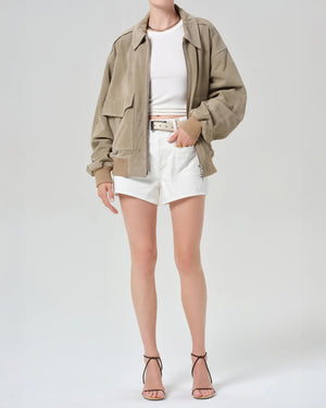 VIVIENNE SUEDE JACKET / DEEP OLIVE