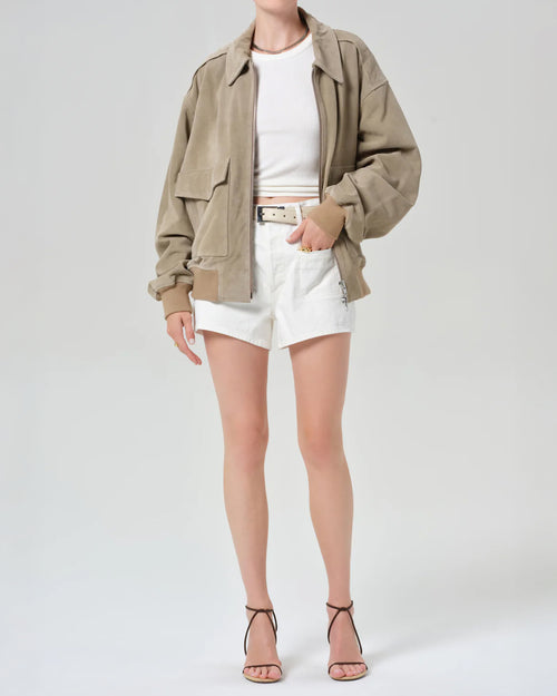 VIVIENNE SUEDE JACKET / DEEP OLIVE