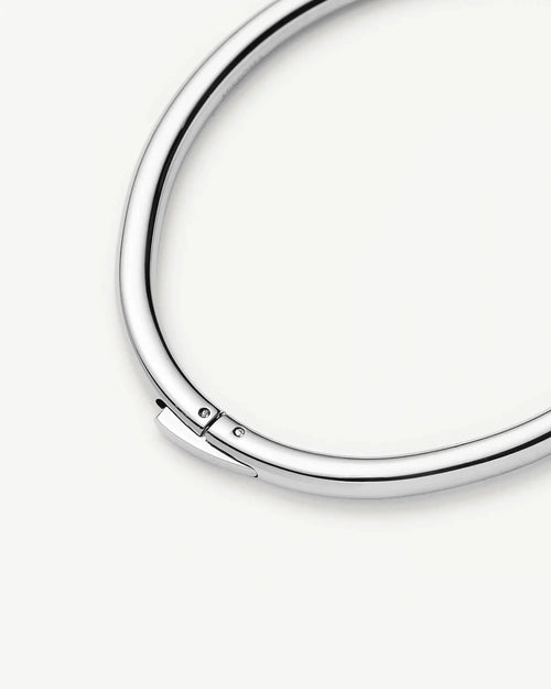 CLASSIC ROUND HINGED BANGLE / SILVER