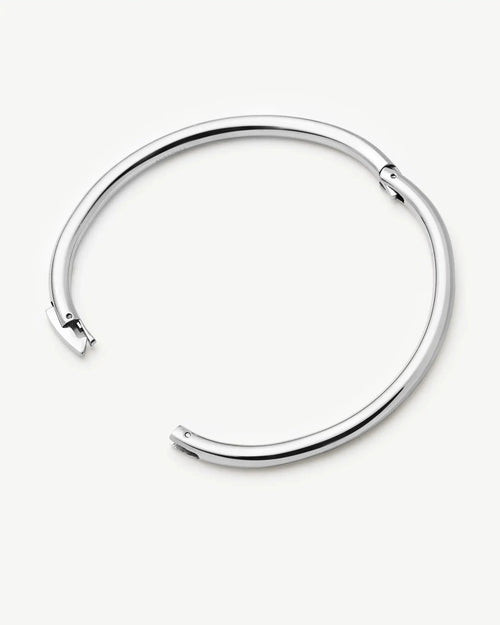 CLASSIC ROUND HINGED BANGLE / SILVER