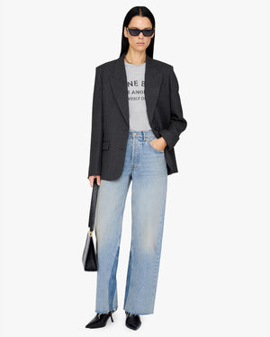 COHEN TEE LA STENCIL / WASHED HEATHER GREY MELANGE