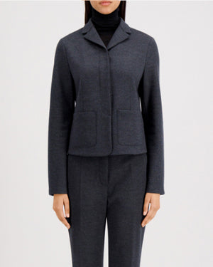 CROPPED MERINO JACKET / ANTHRACITE