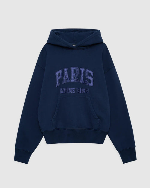 DEBBIE SHRUNKEN HOODIE PARIS / WASHED NAVY