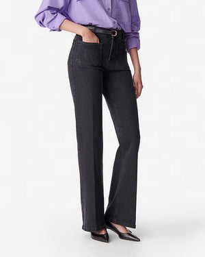 DOMPAY PANTALON FLARE / NOIR