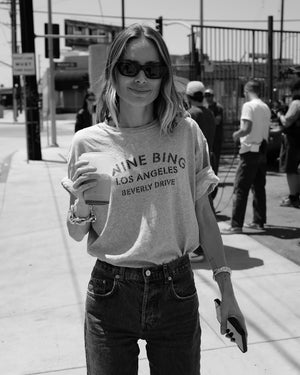 COHEN TEE LA STENCIL / WASHED HEATHER GREY MELANGE