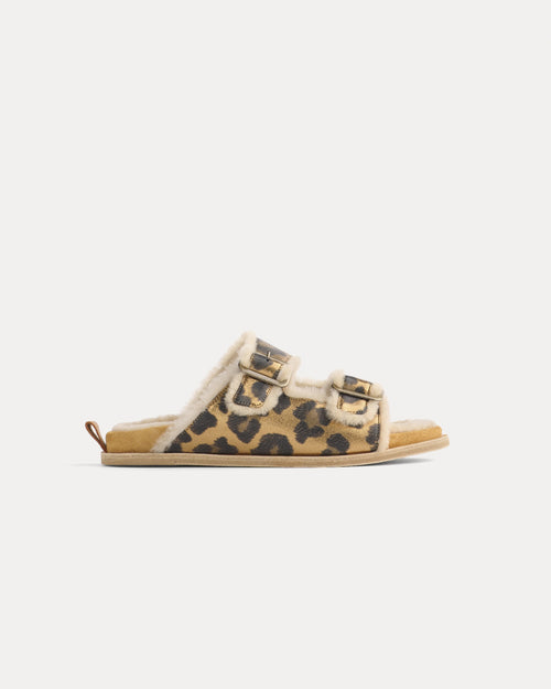 LEOPARD PRINT SANDALS / WARM GOLD
