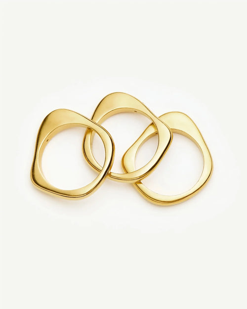HARRIS REED SELF-LOVE STACKING RINGS / GOLD