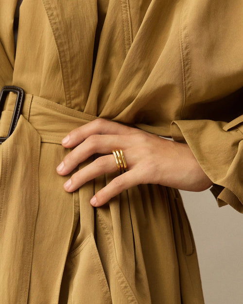HARRIS REED SELF-LOVE STACKING RINGS / GOLD