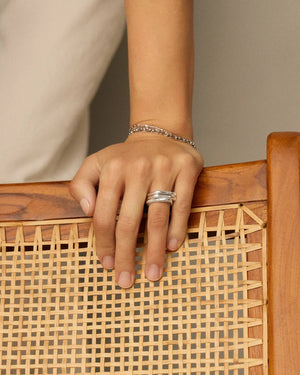HARRIS REED SELF-LOVE STACKING RINGS / SILVER