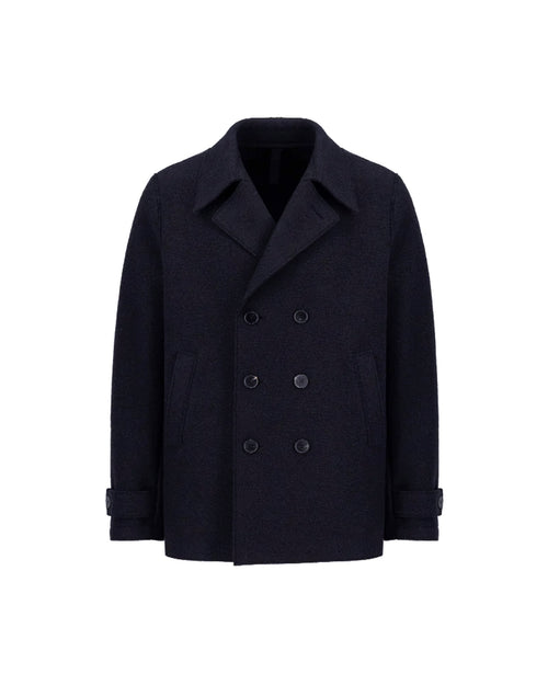 MEN PEACOAT BOILED WOOL / NAVY BLUE