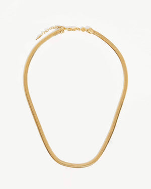 FLAT SNAKE CHAIN NECKLACE / GOLD