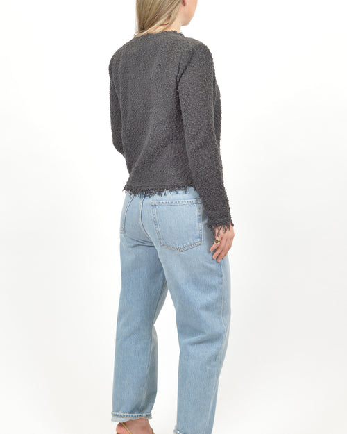 SHAVANI TWEED JACKET / CHARCOAL