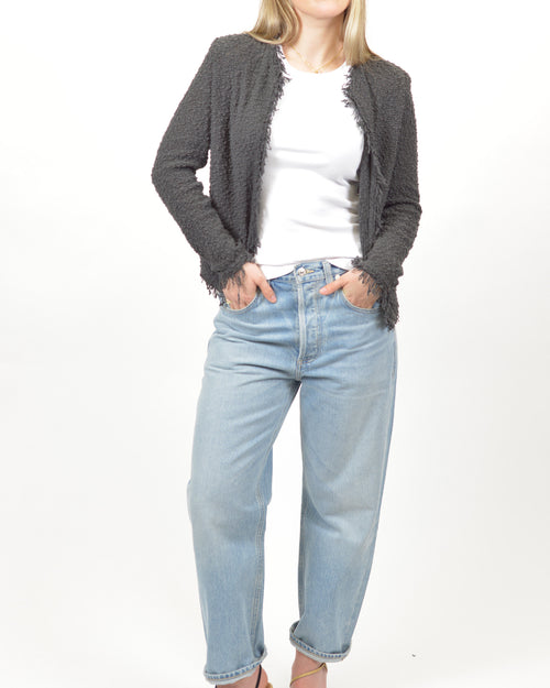 SHAVANI TWEED JACKET / CHARCOAL