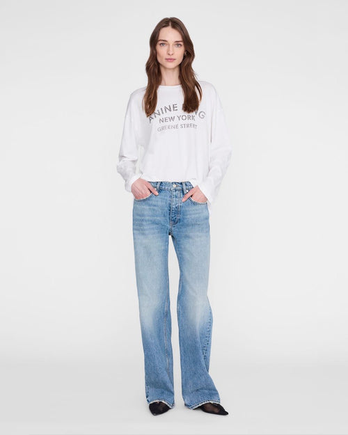 IVAN LONG SLEEVE NEW YORK STENCIL / IVORY
