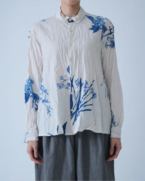 JAPONISM FLOWER PRINT BLOUSE / IVORY