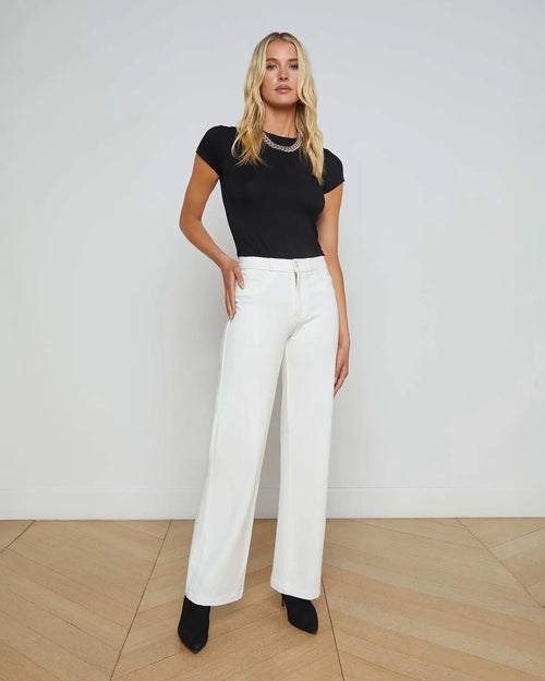 CLAYTON WIDE LEG PANTS / IVORY