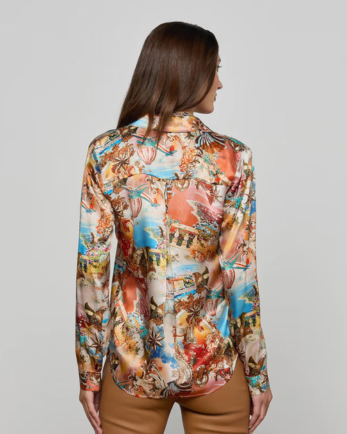 TYLER SILK BLOUSE / MULTI COLLAGE