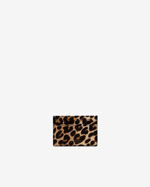 PANAMA LEOPARD FLAT CARD HOLDER / SANDSTONE