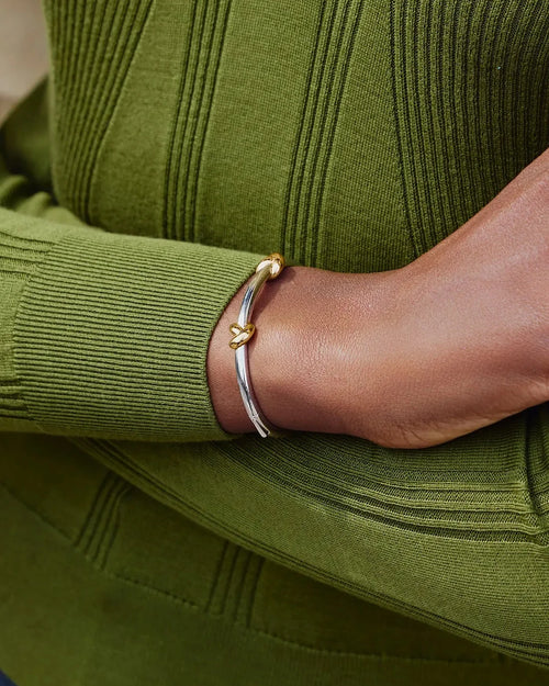 LUCY WILLIAMS KNOT HINGED BANGLE / MIXED