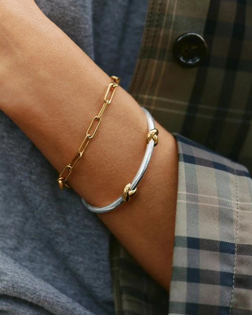 LUCY WILLIAMS KNOT HINGED BANGLE / MIXED