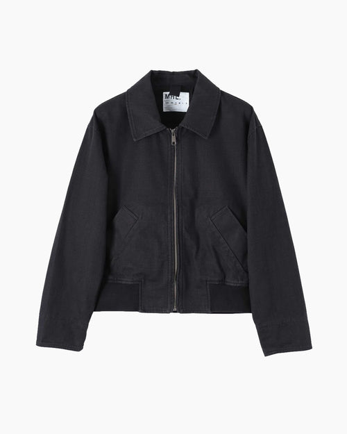 MHL ZIP UP BOMBER JACKET / INDIGO
