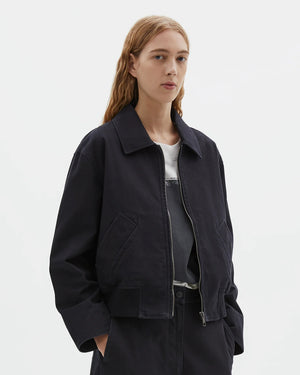 MHL ZIP UP BOMBER JACKET / INDIGO