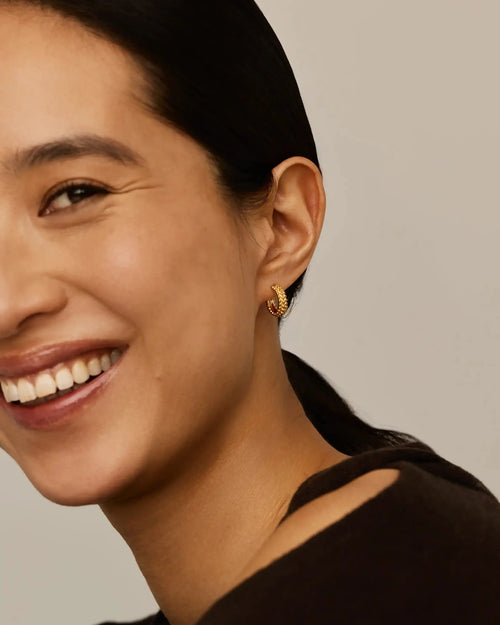 MINI BAYA HOOP EARRINGS / GOLD