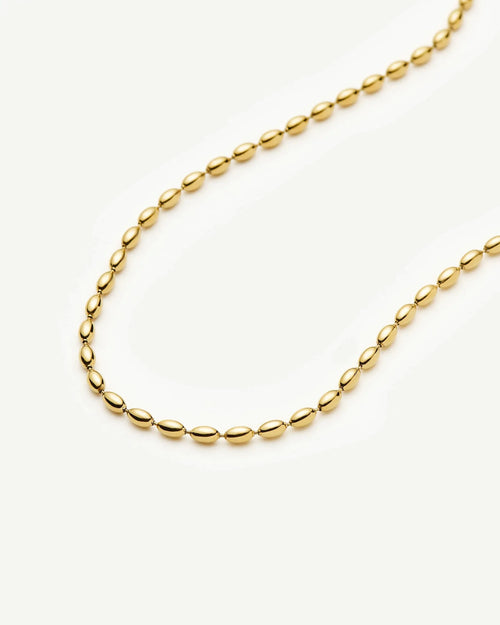 MOLTEN OLIVE CHAIN NECKLACE / GOLD