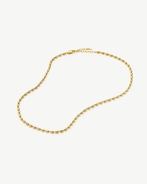 MOLTEN OLIVE CHAIN NECKLACE / GOLD