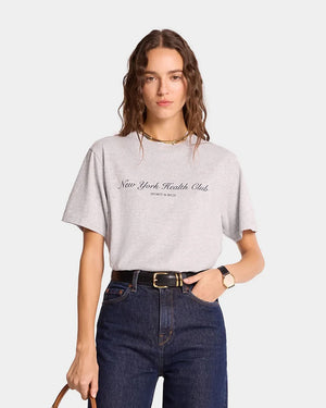 NY HEALTH CLUB T-SHIRT / HEATHER GRAY NAVY