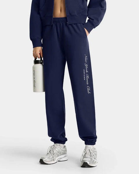 Shop SPORTY&RICH NY TENNIS CLUB SWEATPANT / DARK NAVY from