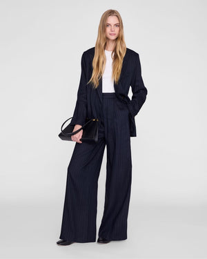 PAOLA TROUSER / NAVY PINSTRIPE