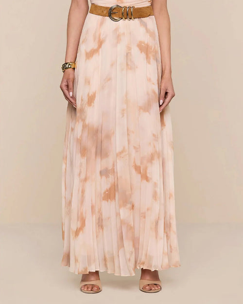 TORIN PLEATED MAXI SKIRT /  MULTI TIE DYE