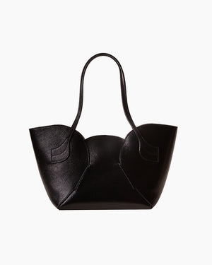 SAPAL S TULIP SHAPED TOTE BAG / BLACK