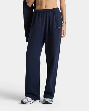 SERIF LOGO WIDE SWEATPANT / DARK NAVY