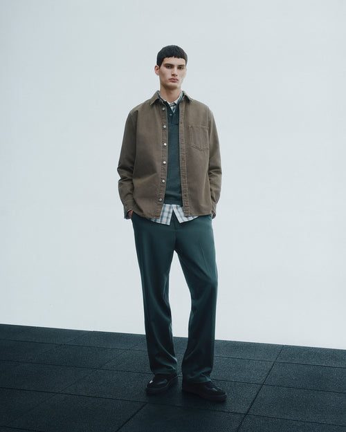 SADAMON P OVERSHIRT 15437 / WASHED CANTEEN