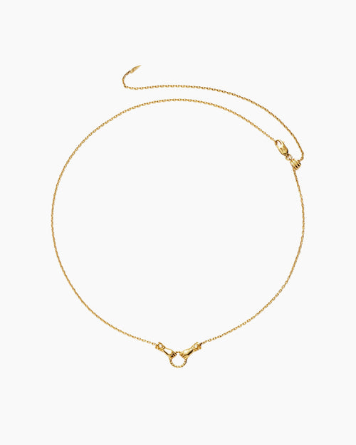 HARRIS REED IN GOOD HANDS MINI PENDANT SLIDER NECKLACE / GOLD