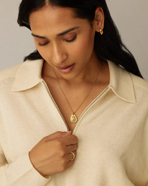 THE HEART TALISMAN ROPE CHAIN NECKLACE / GOLD