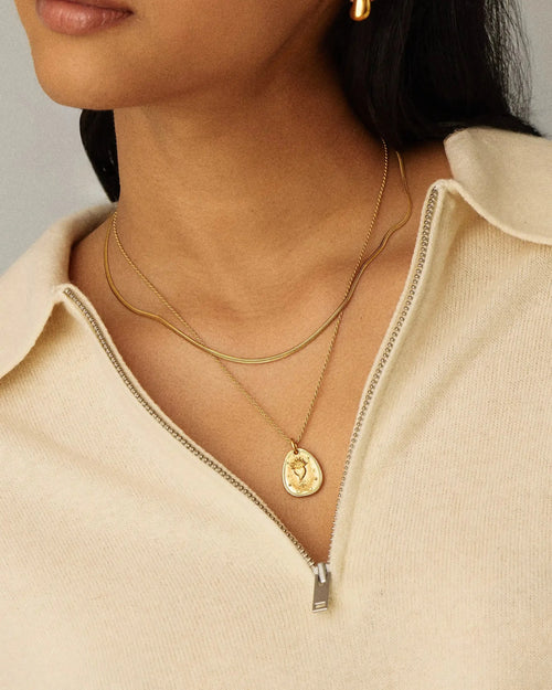 THE HEART TALISMAN ROPE CHAIN NECKLACE / GOLD