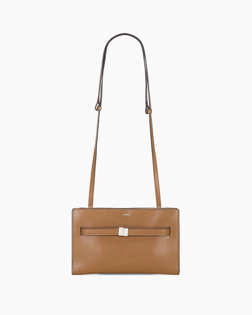 BELTED LEATHER CROSSBODY / TIRAMISU