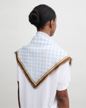 COTTON SILK SCARF / SKY