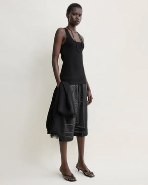 MONOGRAM SILK PJ CULOTTES / BLACK