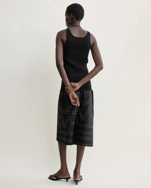 MONOGRAM SILK PJ CULOTTES / BLACK