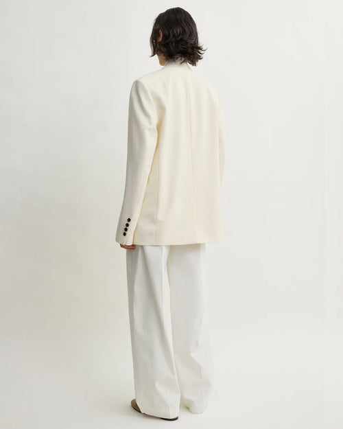 RAW LAPEL JACKET / ECRU