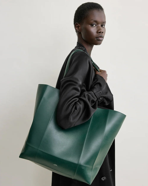 ROAM LEATHER TOTE / DARK GREEN