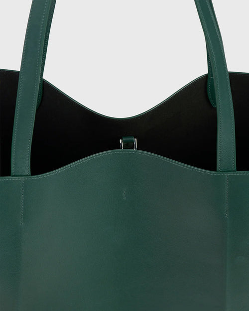 ROAM LEATHER TOTE / DARK GREEN