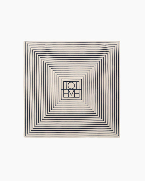 SIGNATURE MONOGRAM SILK SCARF / CREAM