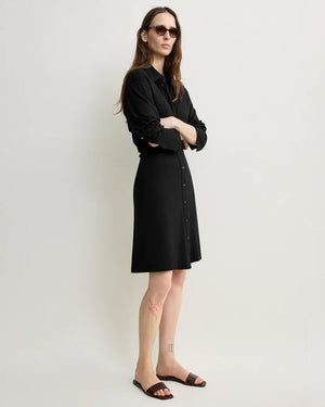 SLOUCH JERSEY SHIRTDRESS / BLACK