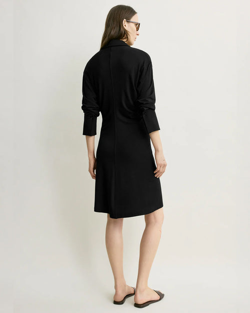SLOUCH JERSEY SHIRTDRESS / BLACK