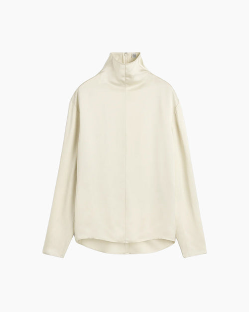 SLOUCH NECK BLOUSE / ECRU